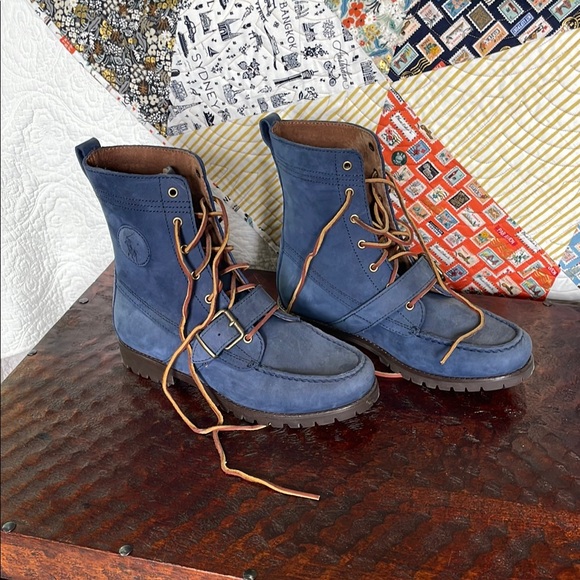 Ralph Lauren Other - Ralph Lauren Blue and Brown Ankle-High Boots